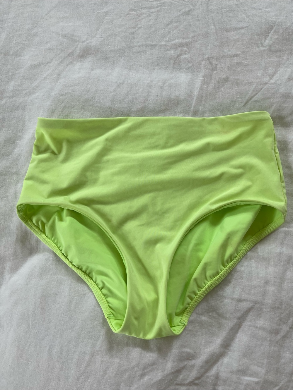 Athleta Neon Lime High-Waist Bikini Bottoms